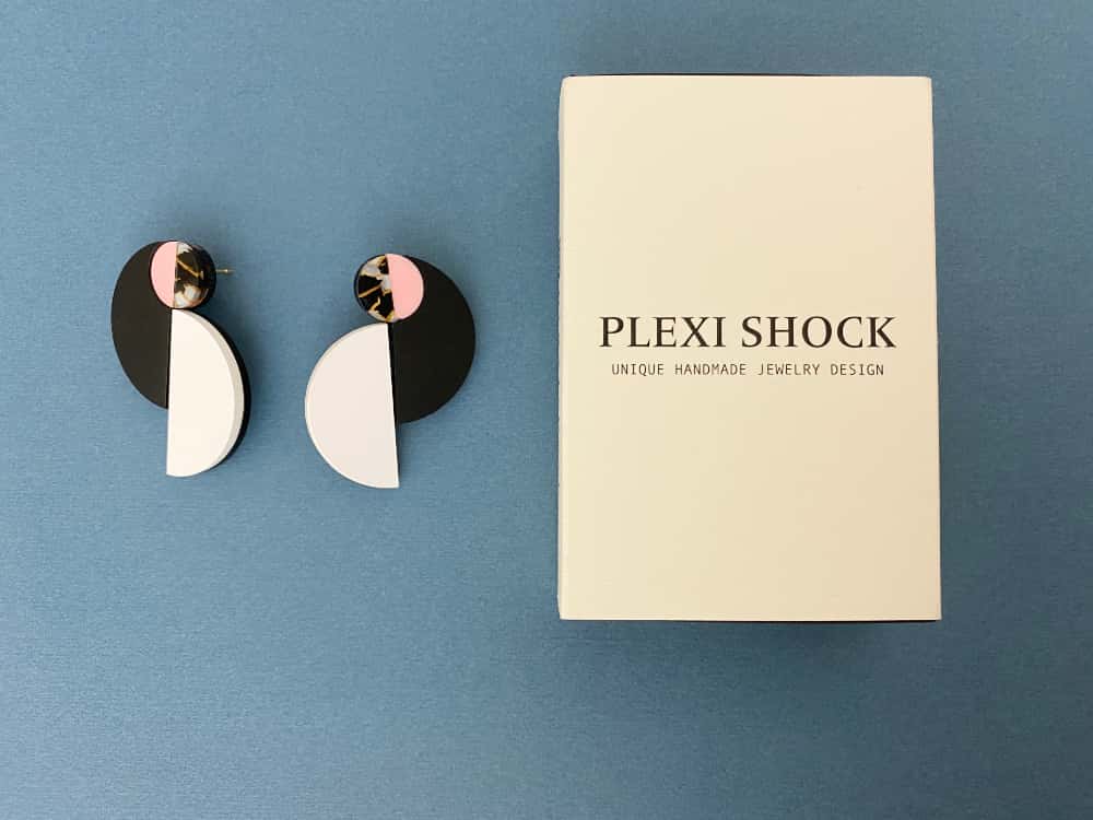 pmma earrings by plexi shock italian design