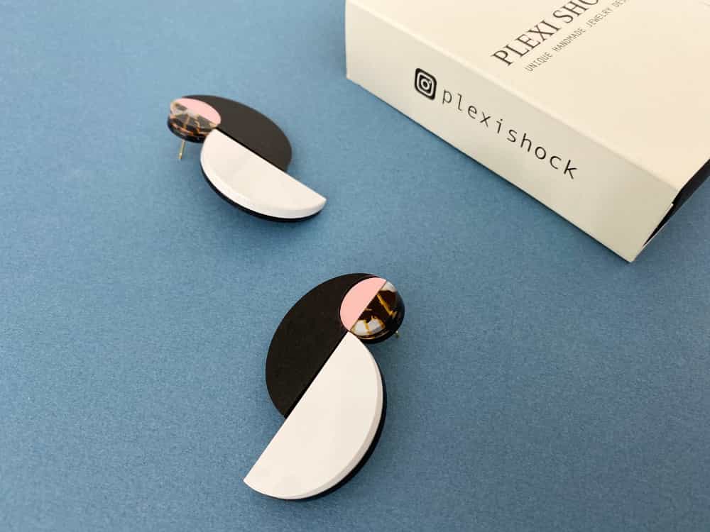 pmma design earrings by plexishock