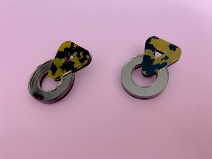 celluloid geometric earrings by plexi shock