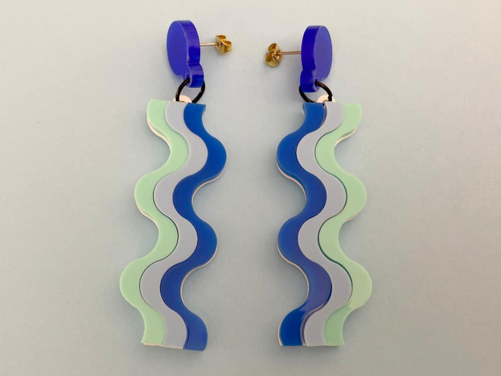 acrylic wave earrings