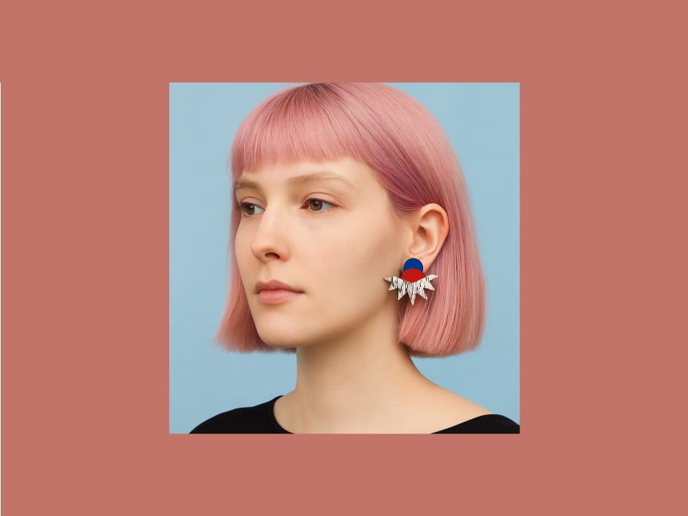 Orecchini Sole in Plexiglass Colorato 2 Colorful Plexiglass Sun Earrings by salvatore etre borrelli