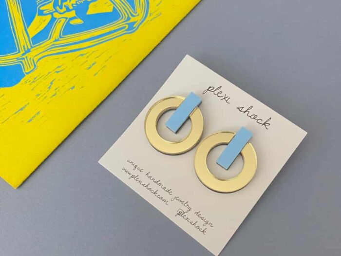 Home 41 Acrylic Mirror Geometric Earrings