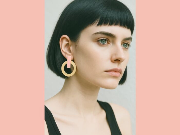 Home 42 acrylic mirror geometric earrings by Plexi Shock design Roma