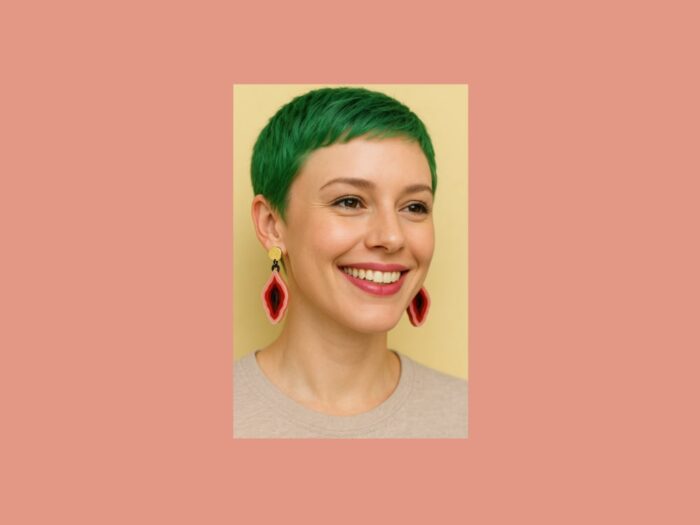 Home 24 girl power perspex earrings by plexi shock