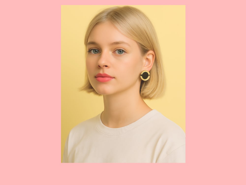 Modern Circle Earrings 2 plexiglass modern circle earrings by plexi shock roma